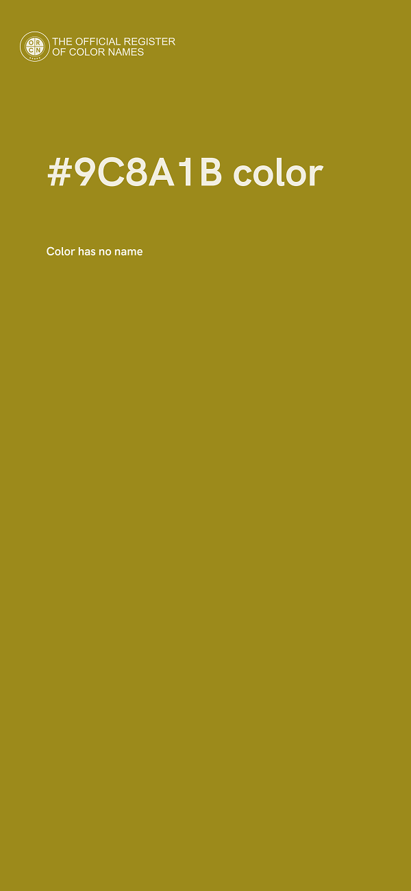 #9C8A1B color image