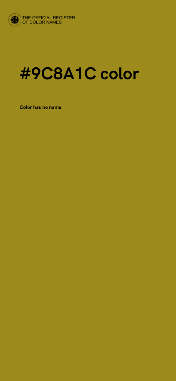 #9C8A1C color image
