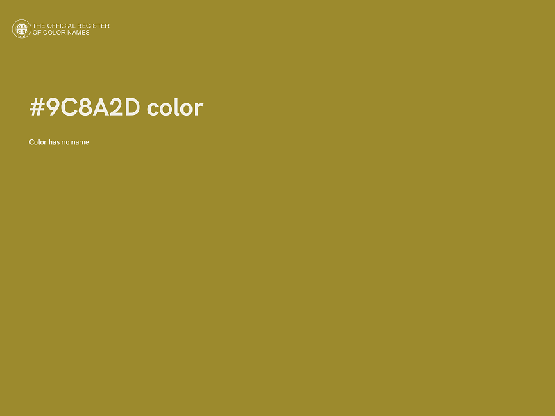 #9C8A2D color image