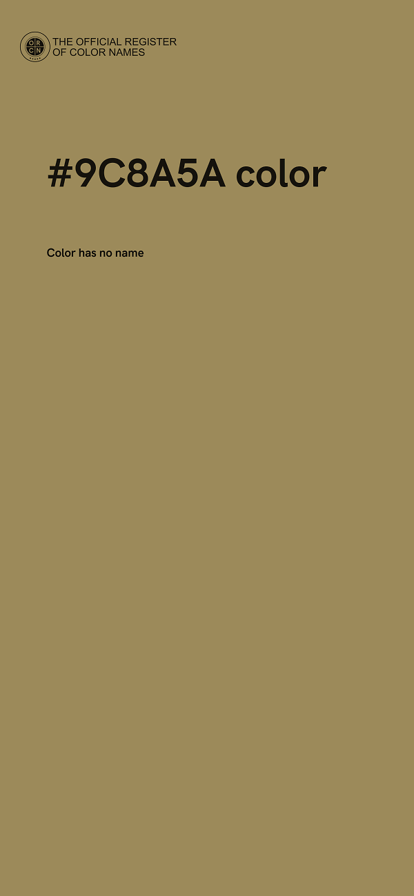 #9C8A5A color image