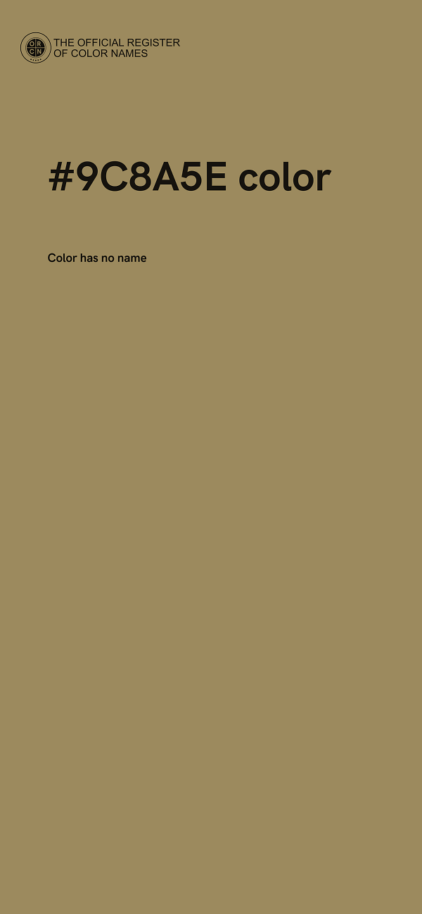 #9C8A5E color image