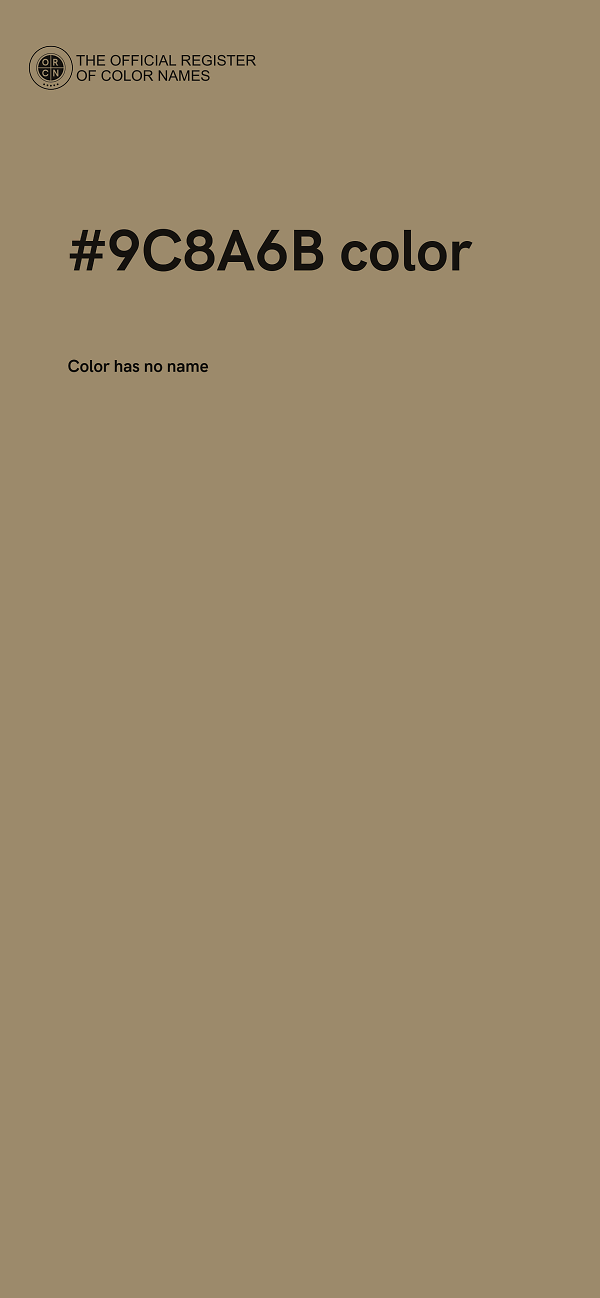 #9C8A6B color image