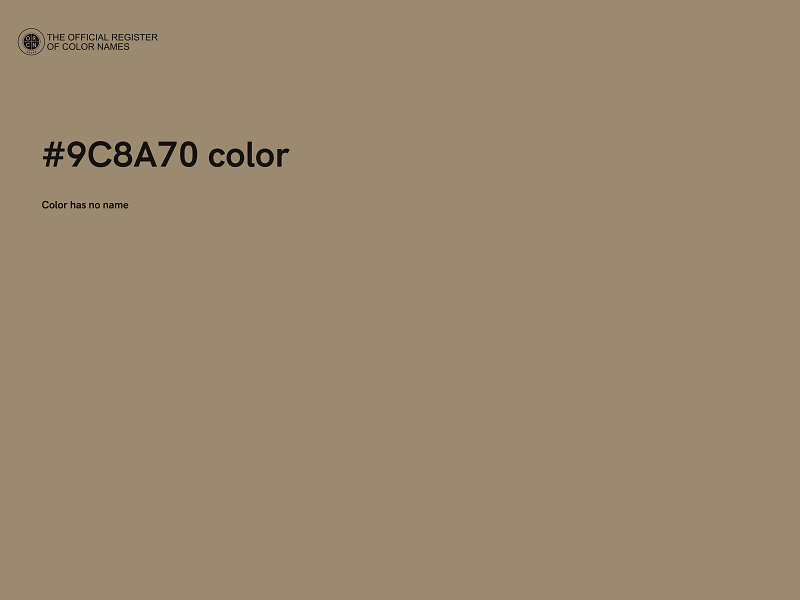 #9C8A70 color image