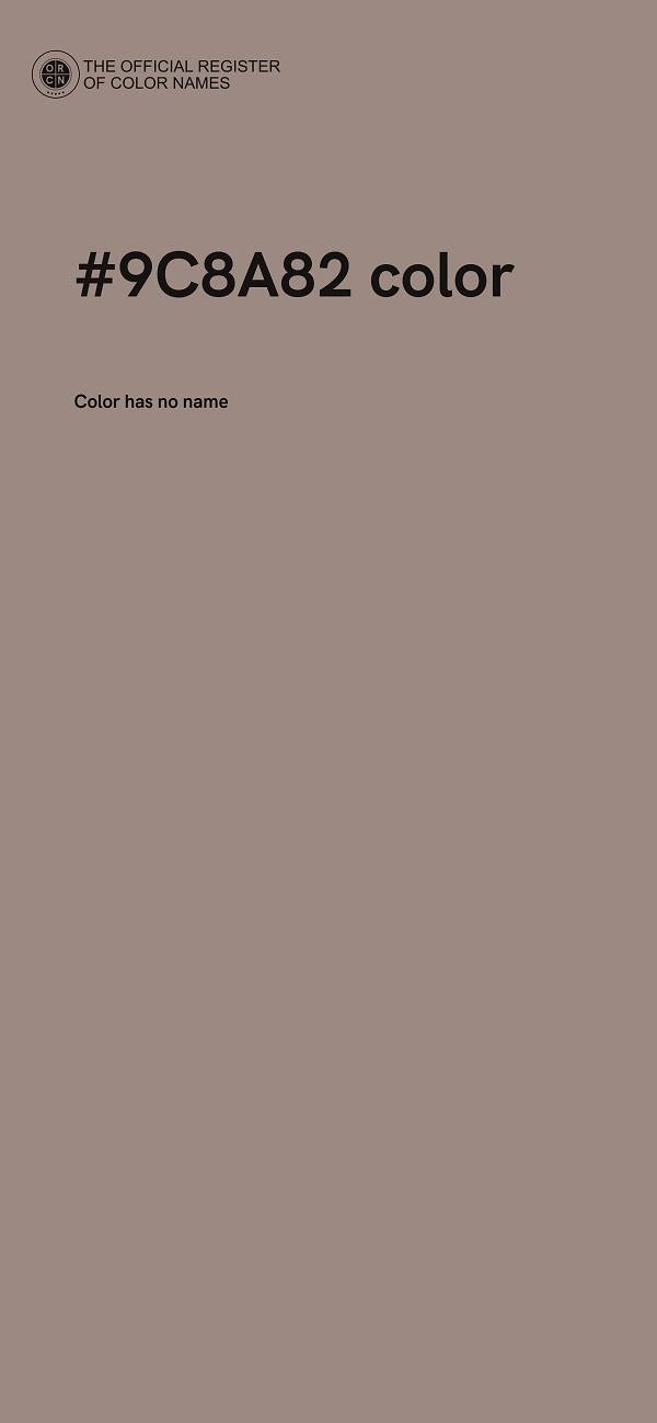 #9C8A82 color image