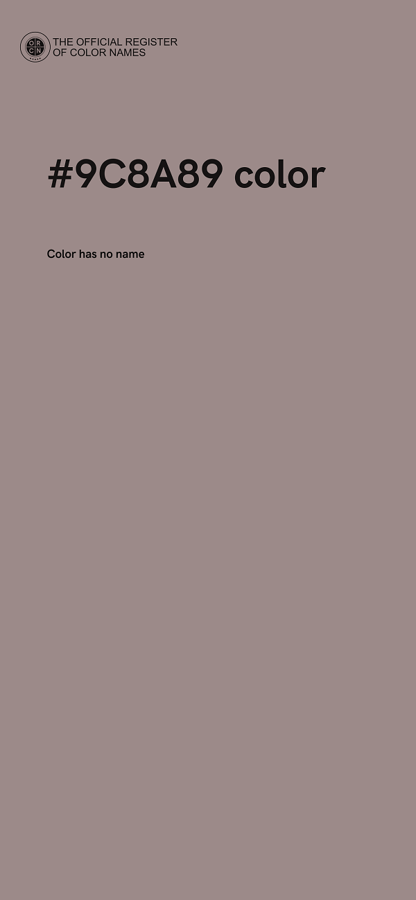 #9C8A89 color image