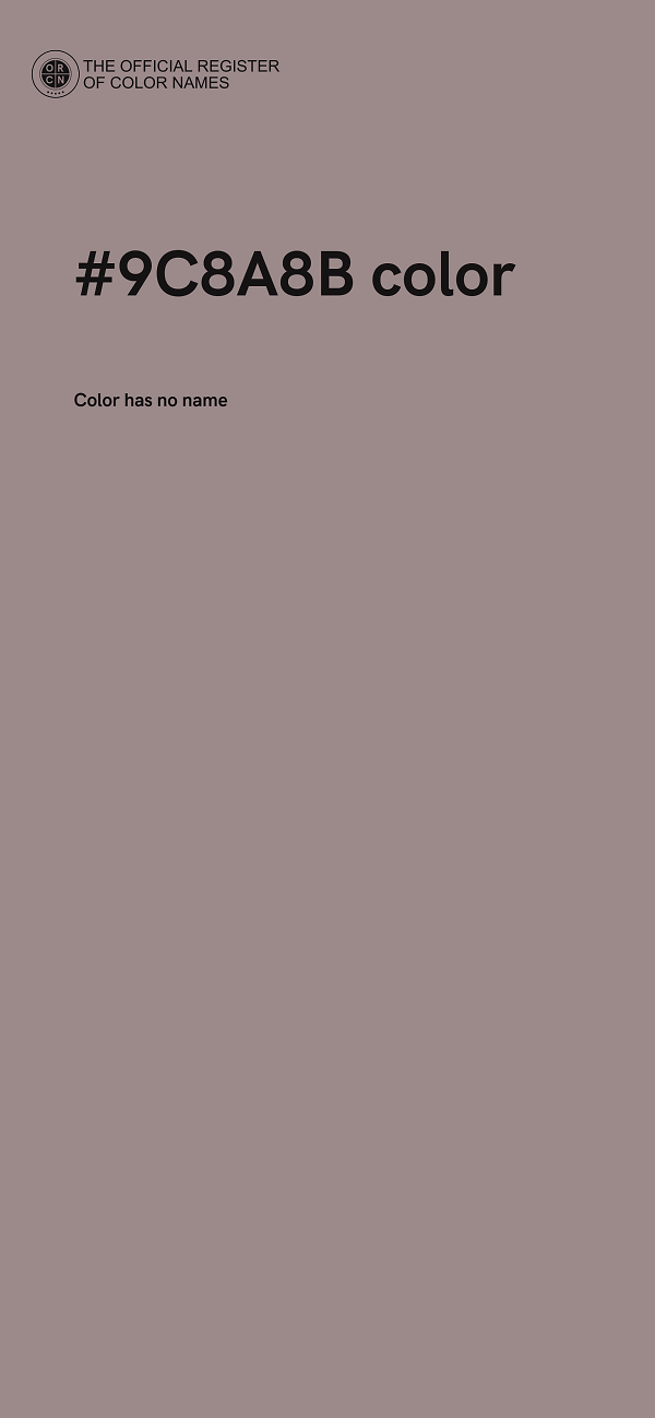 #9C8A8B color image