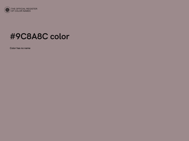 #9C8A8C color image
