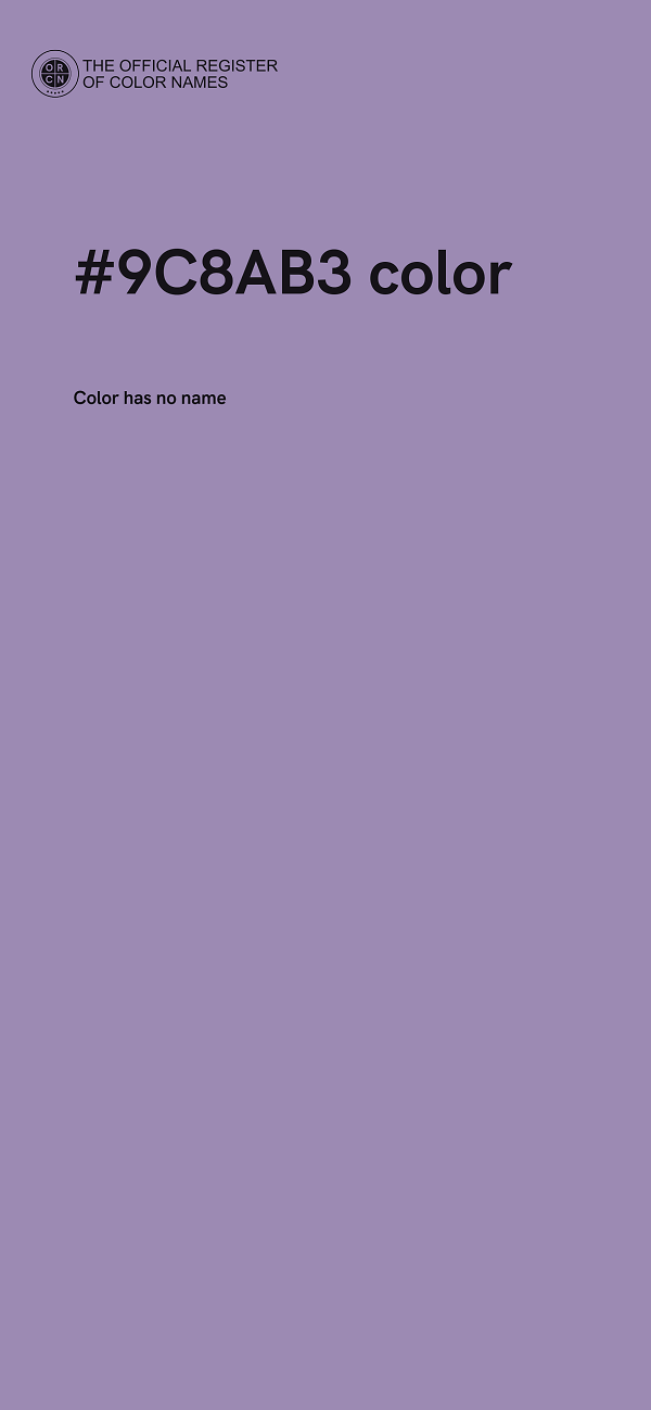 #9C8AB3 color image