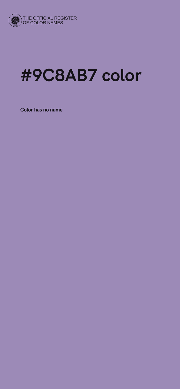 #9C8AB7 color image