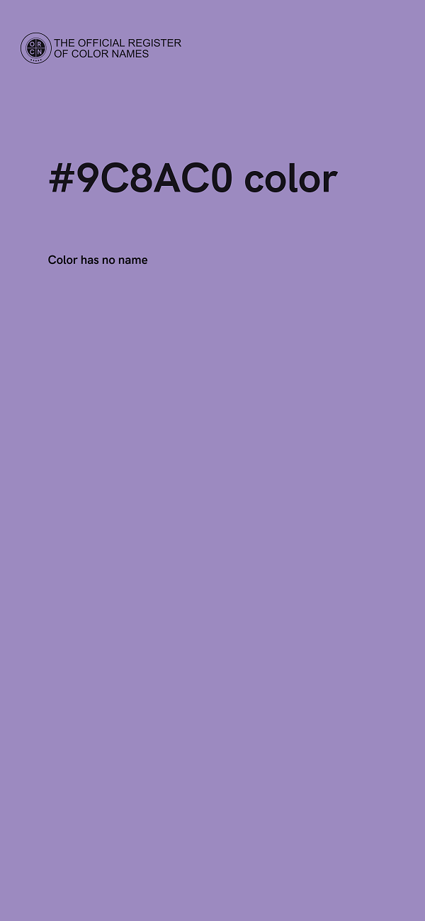 #9C8AC0 color image