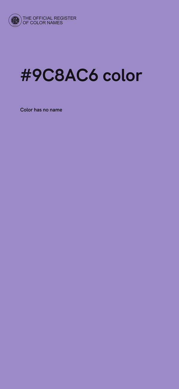 #9C8AC6 color image
