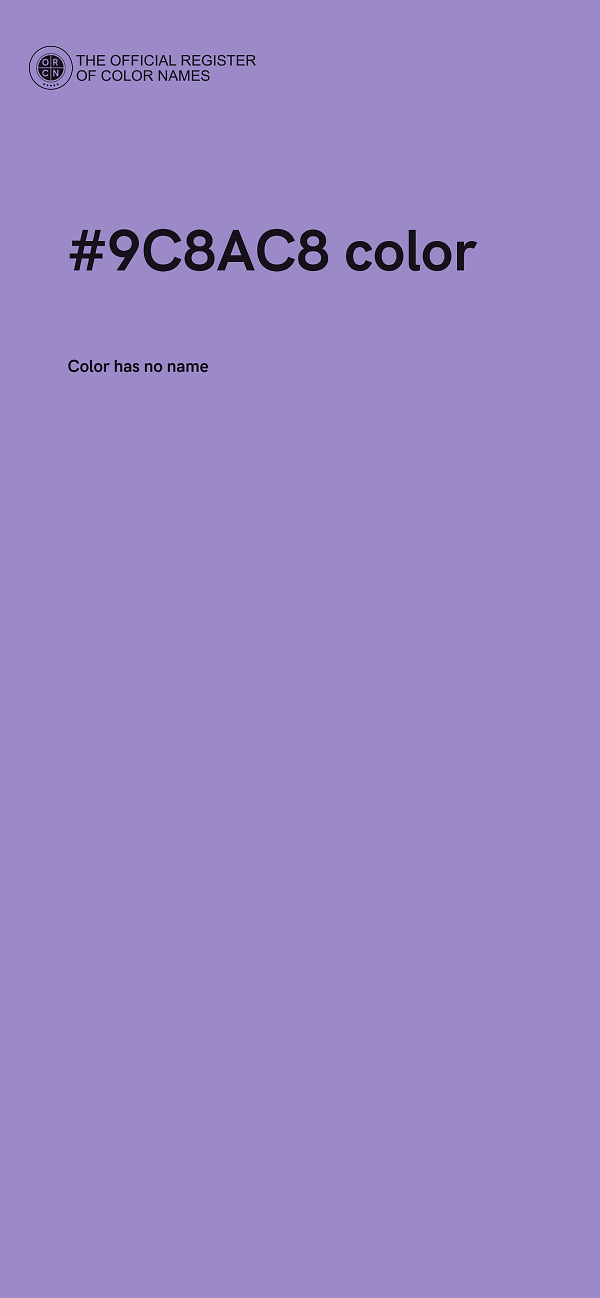 #9C8AC8 color image