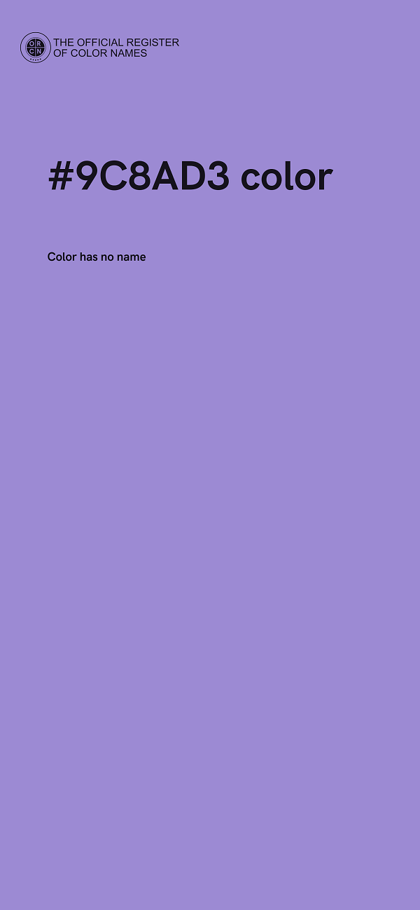 #9C8AD3 color image