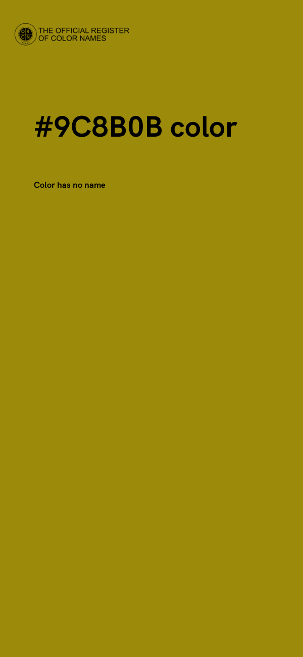 #9C8B0B color image