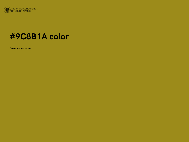 #9C8B1A color image