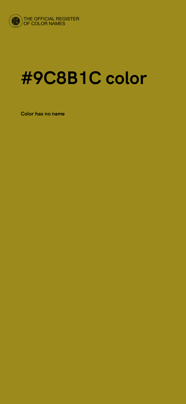 #9C8B1C color image
