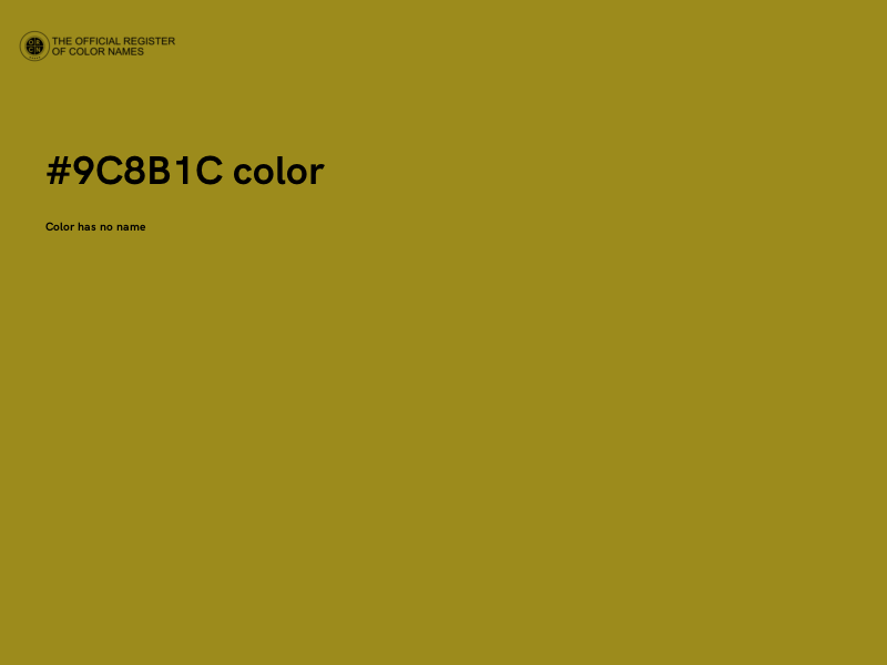 #9C8B1C color image