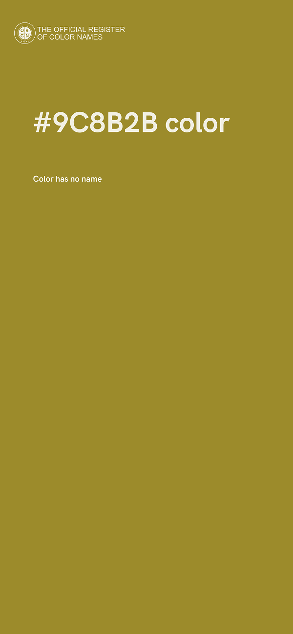 #9C8B2B color image