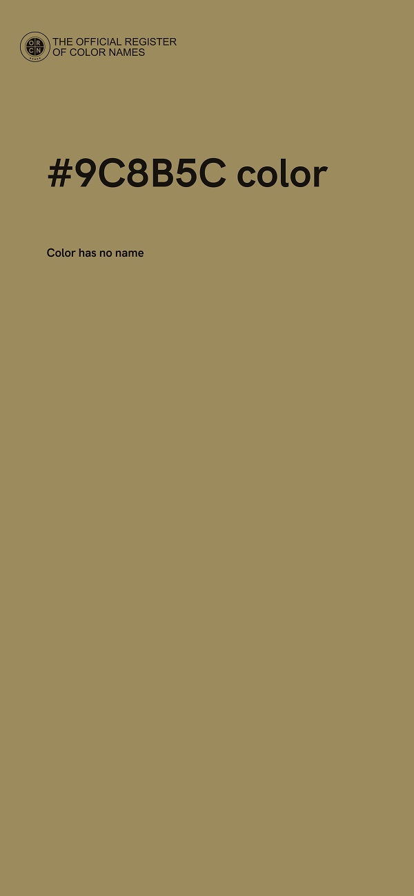 #9C8B5C color image