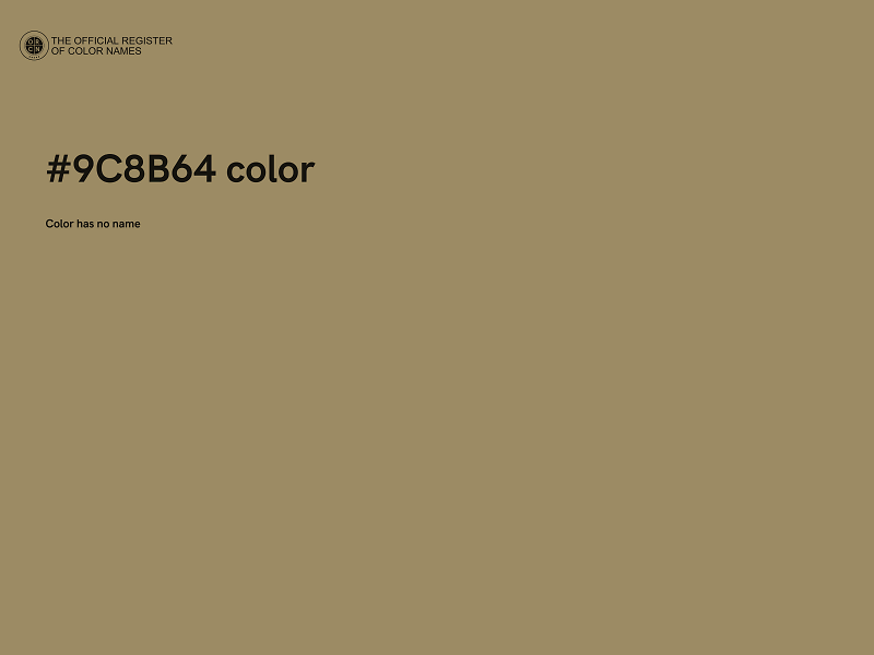 #9C8B64 color image