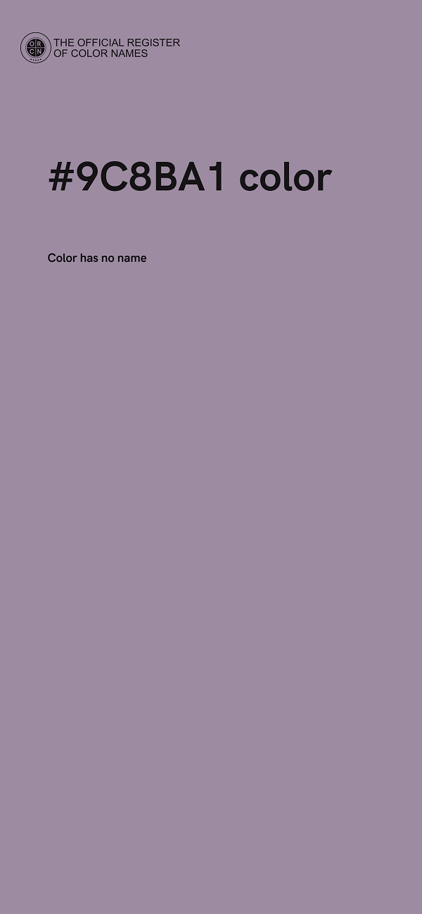 #9C8BA1 color image