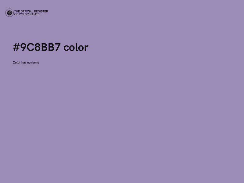 #9C8BB7 color image