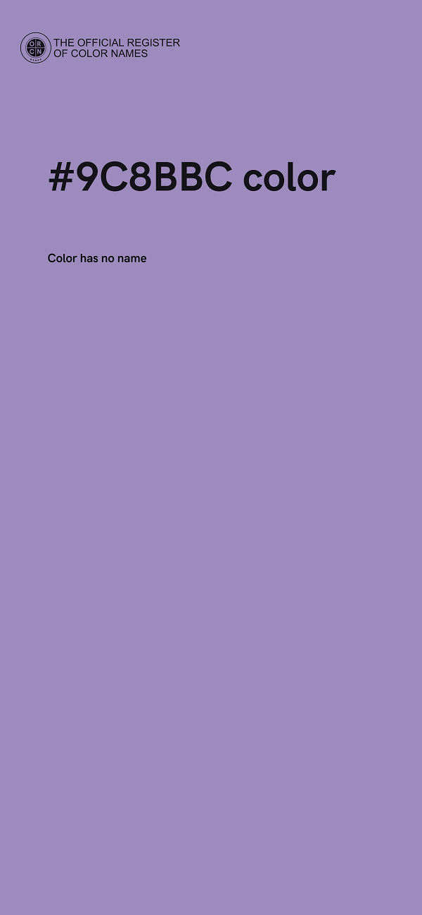 #9C8BBC color image
