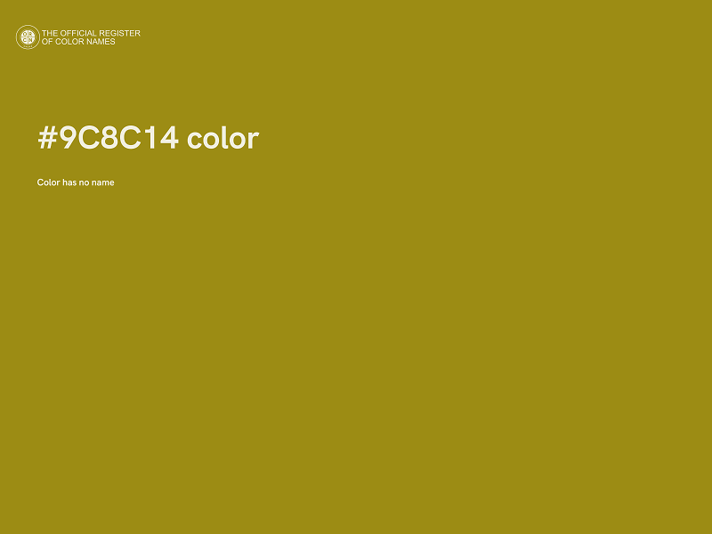 #9C8C14 color image