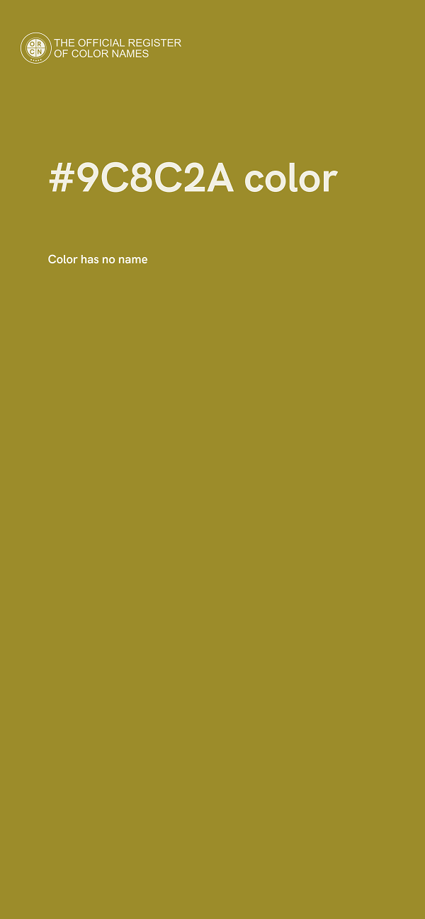 #9C8C2A color image