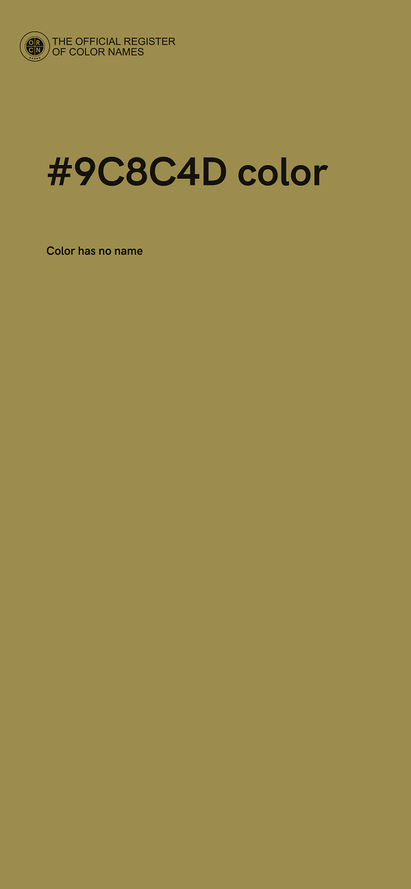 #9C8C4D color image