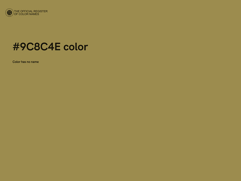 #9C8C4E color image