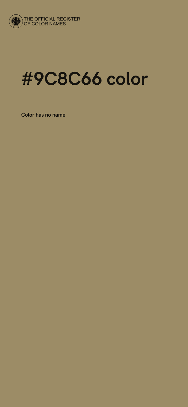 #9C8C66 color image
