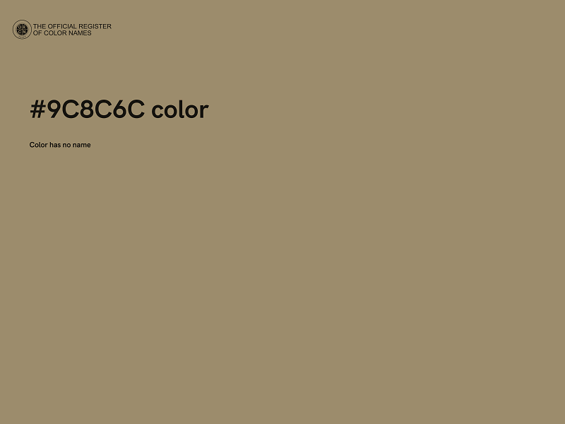 #9C8C6C color image