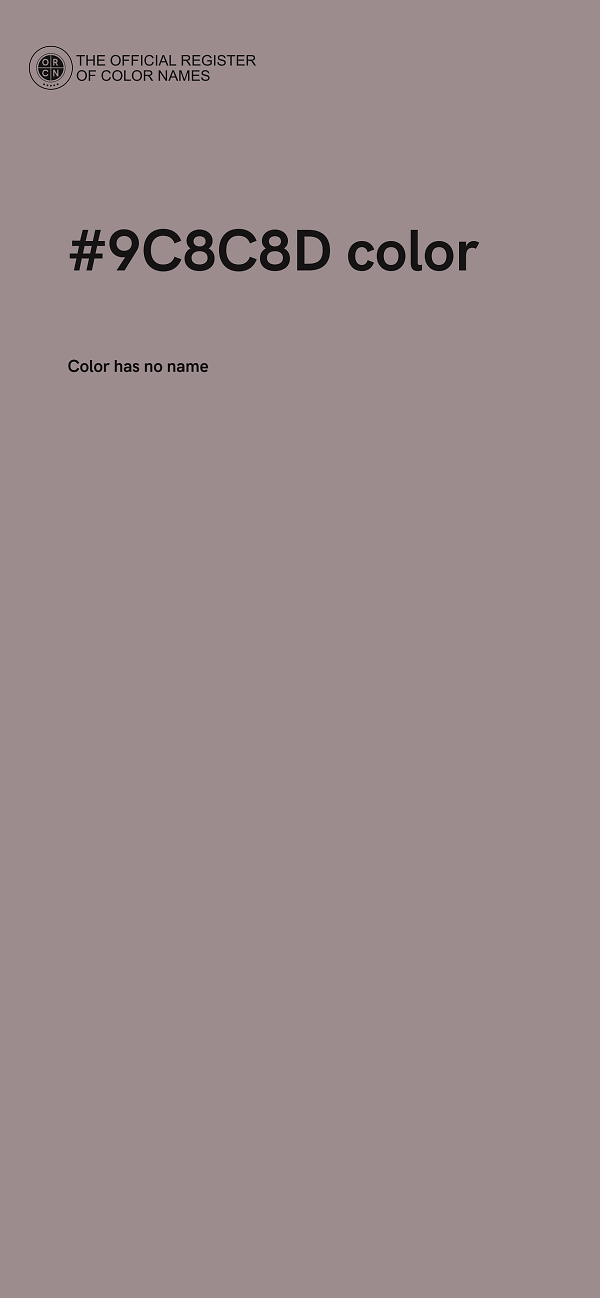 #9C8C8D color image