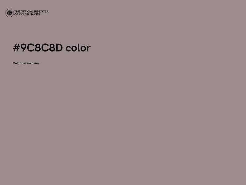 #9C8C8D color image