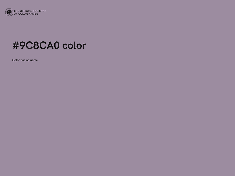 #9C8CA0 color image