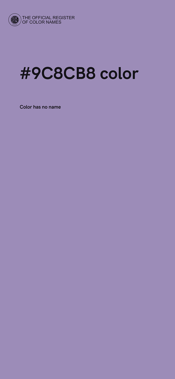 #9C8CB8 color image