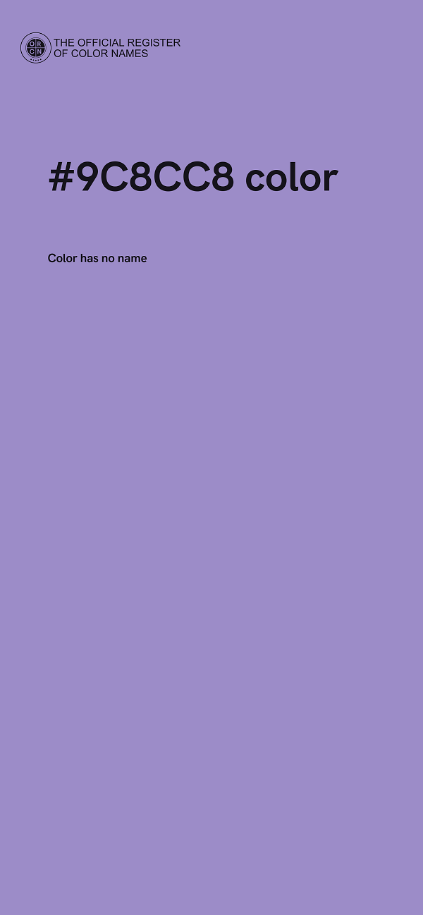 #9C8CC8 color image