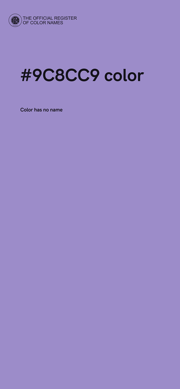 #9C8CC9 color image