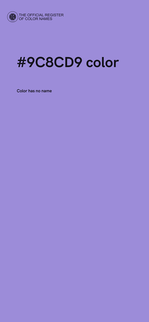 #9C8CD9 color image