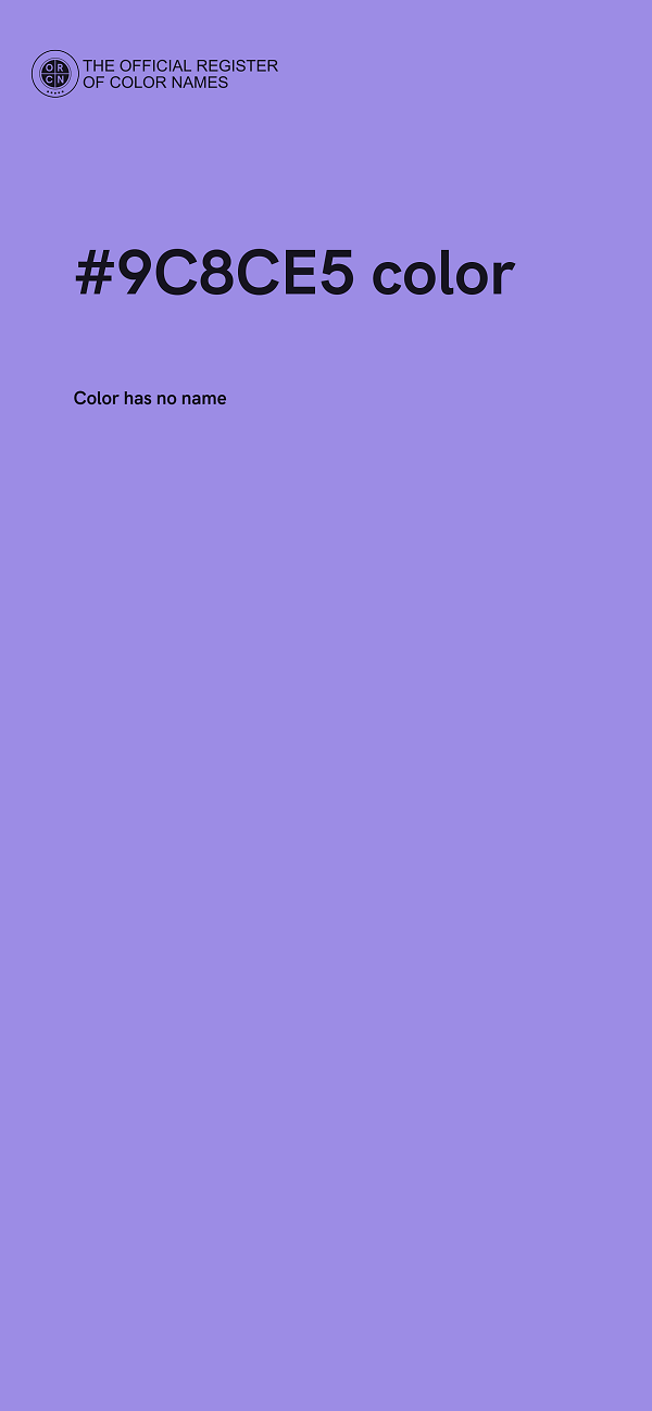 #9C8CE5 color image