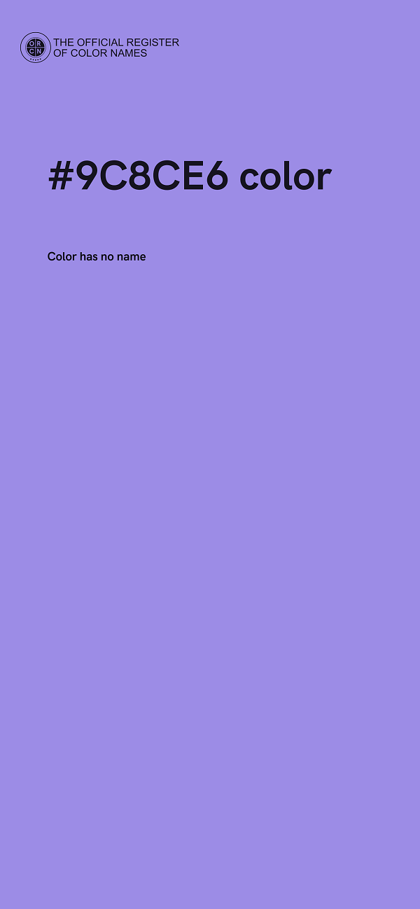 #9C8CE6 color image
