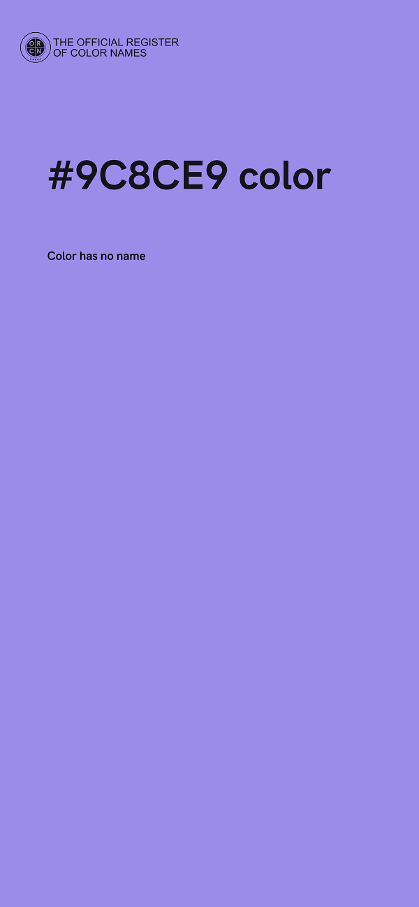 #9C8CE9 color image