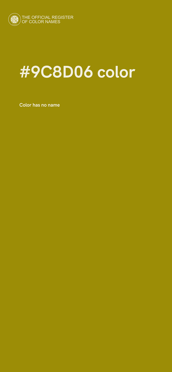 #9C8D06 color image