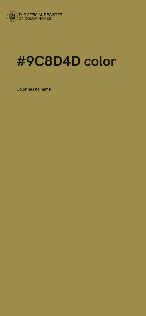 #9C8D4D color image