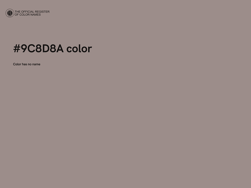 #9C8D8A color image