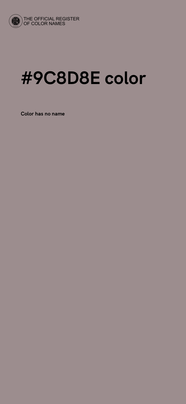 #9C8D8E color image