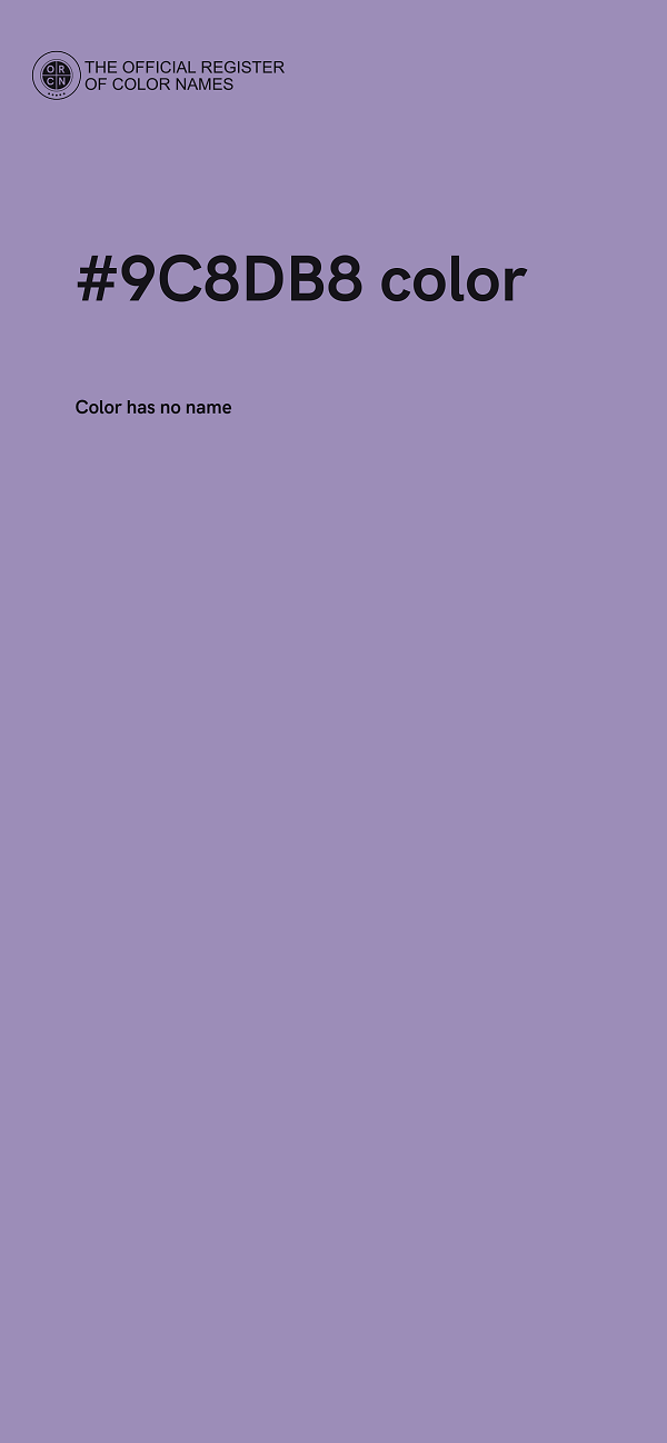 #9C8DB8 color image