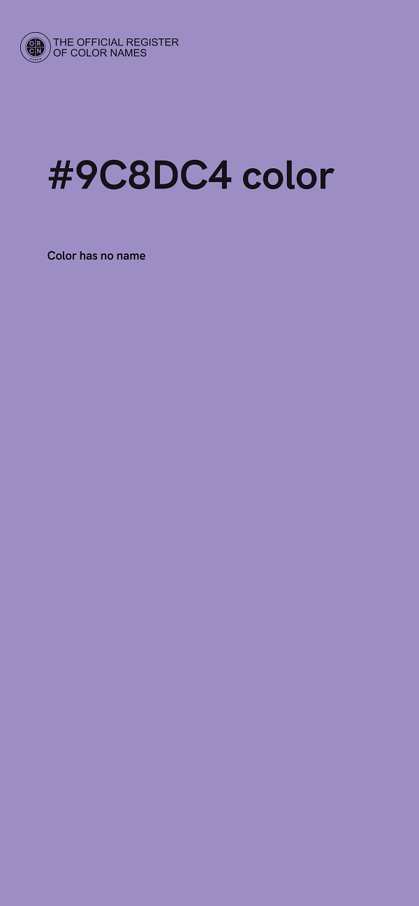 #9C8DC4 color image