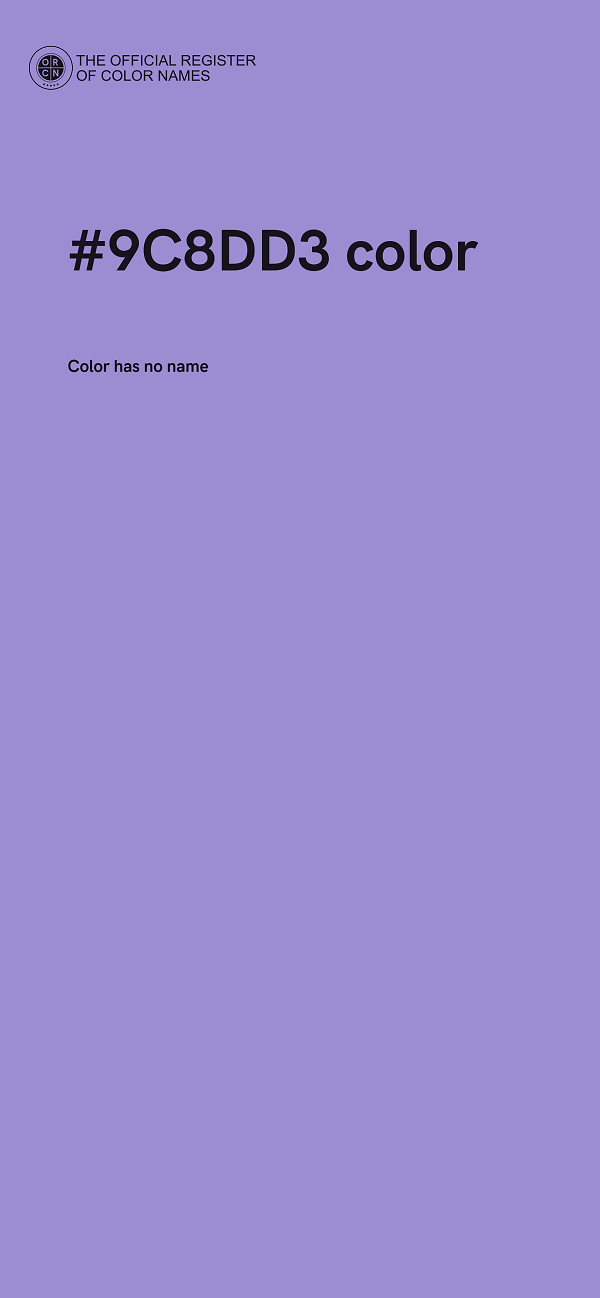 #9C8DD3 color image
